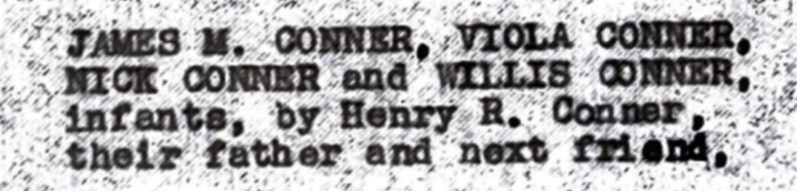 Historical document with text by typewriter of family names