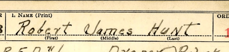 Robert James Hunt neat signature